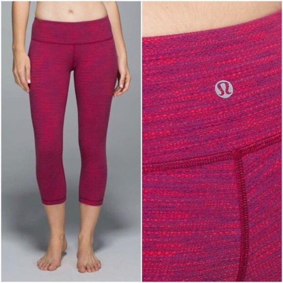 Lululemon Wunder Under Crop II Diamond Jacquard T - Picture 7 of 8